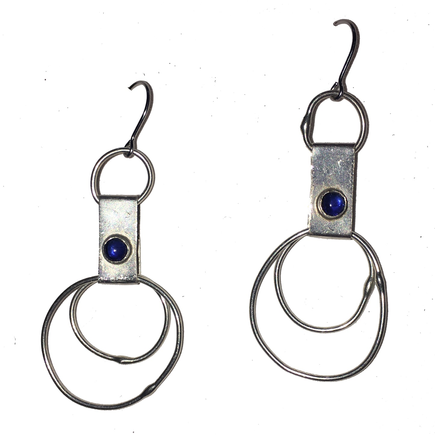 Bright Sterling and Sapphire Dangle #1