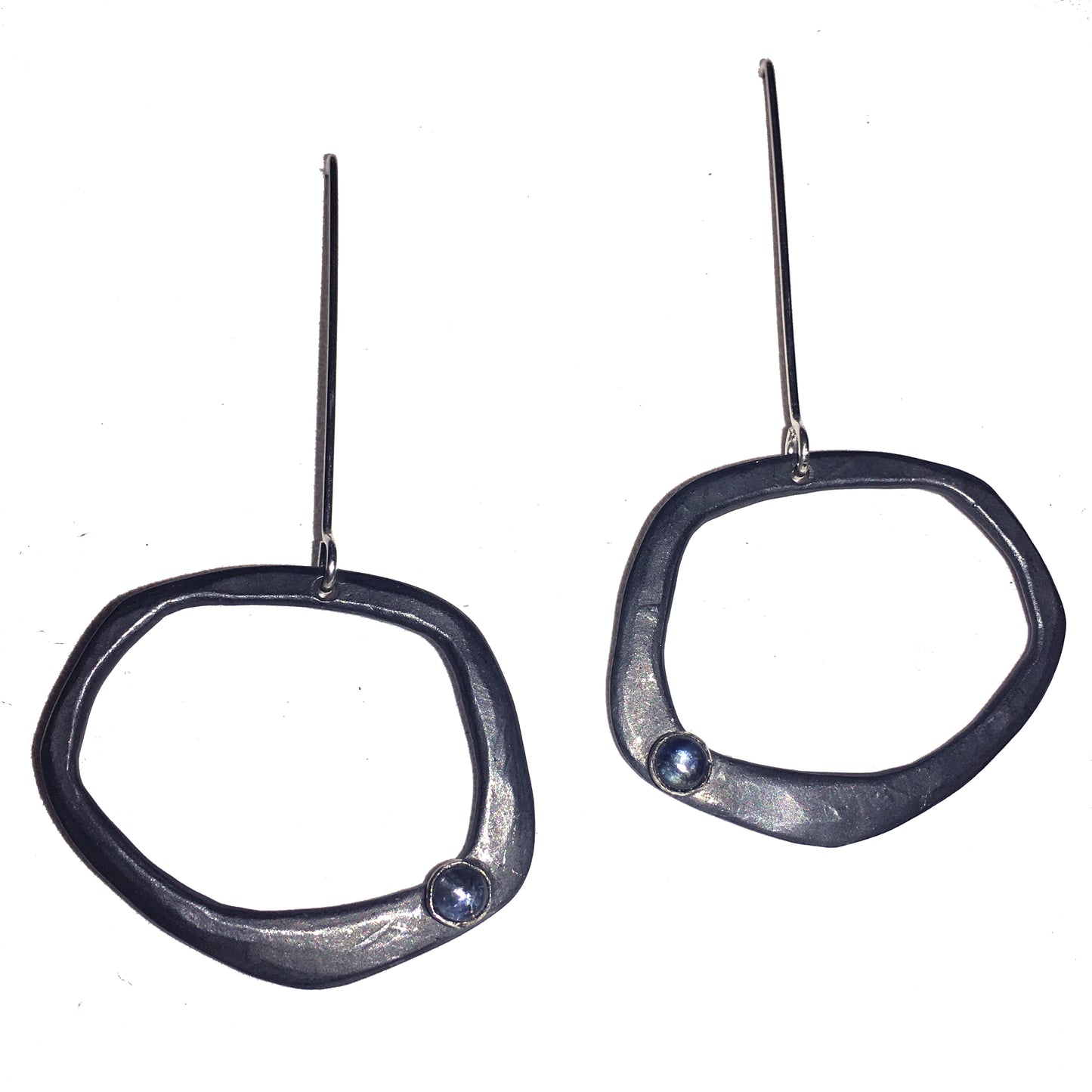 Retro Organica Earrings No.15 with Mountain Sapphire