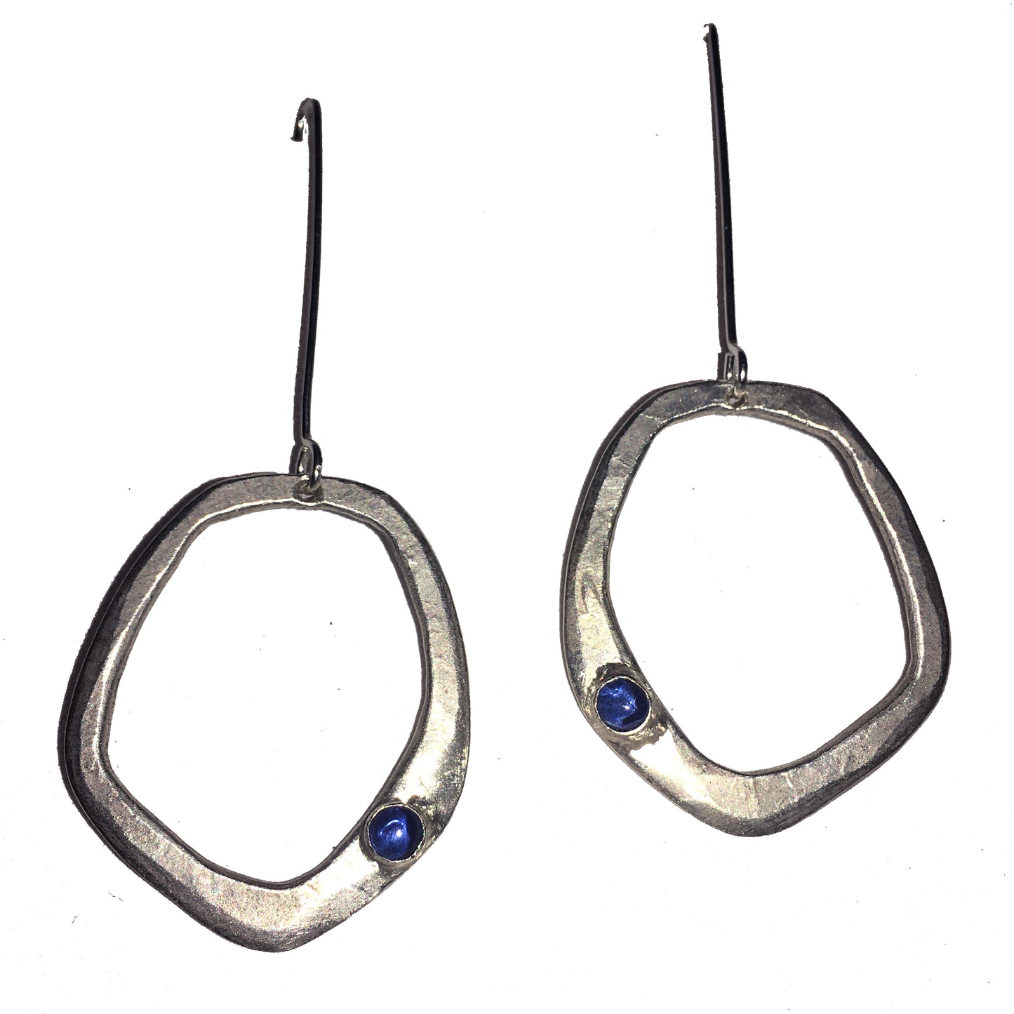 Retro Organica Earrings No.30 with Sapphire