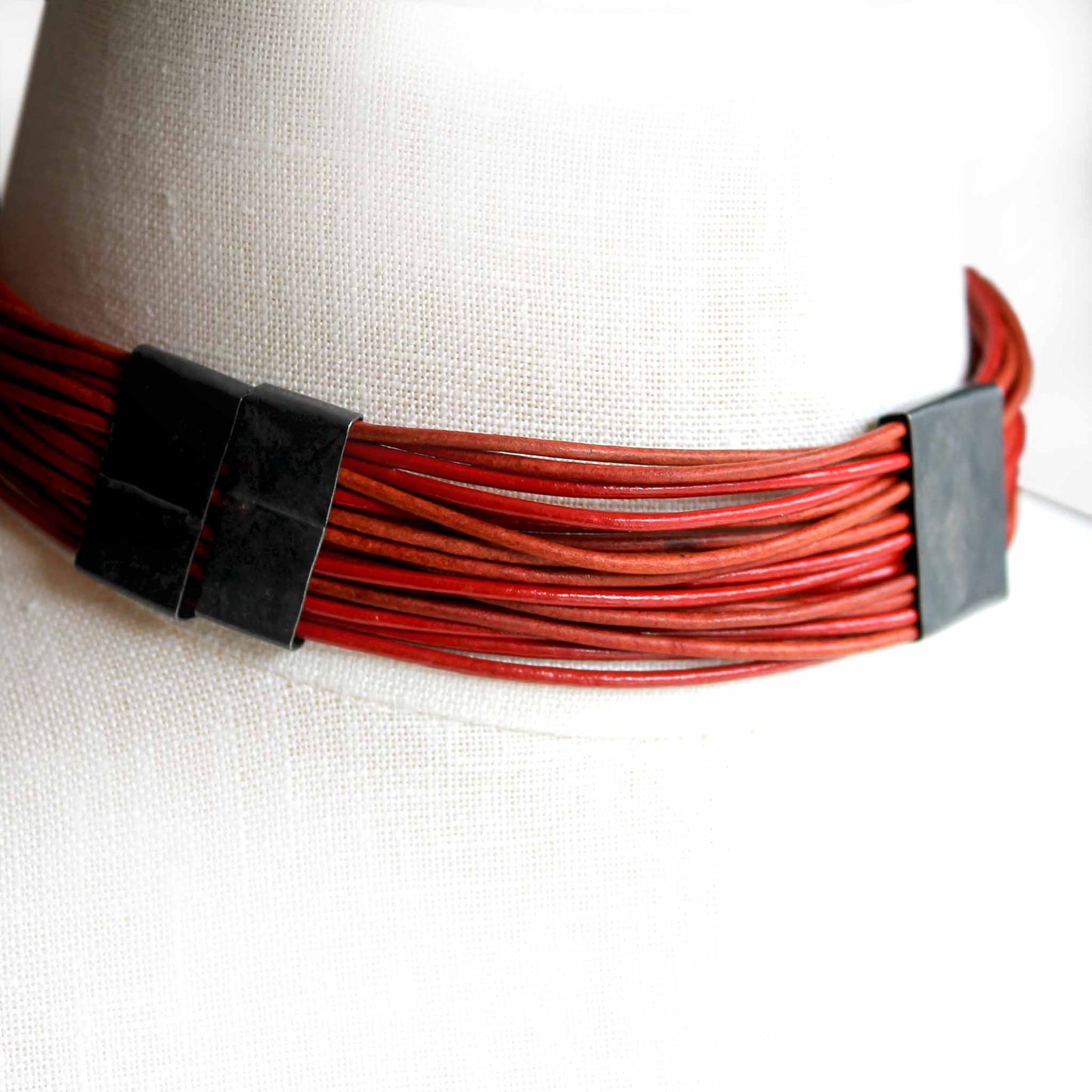 Organica Leather Wrap Bracelet No.03 _ Perfect Red