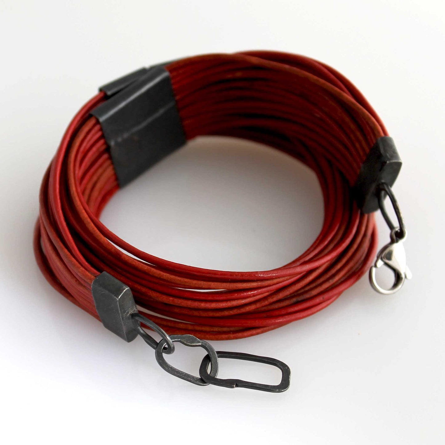 Organica Leather Wrap Bracelet No.03 _ Perfect Red