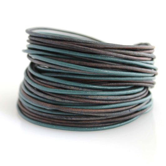 Organica Leather Wrap Bracelet No.07 _ Pacific Blue