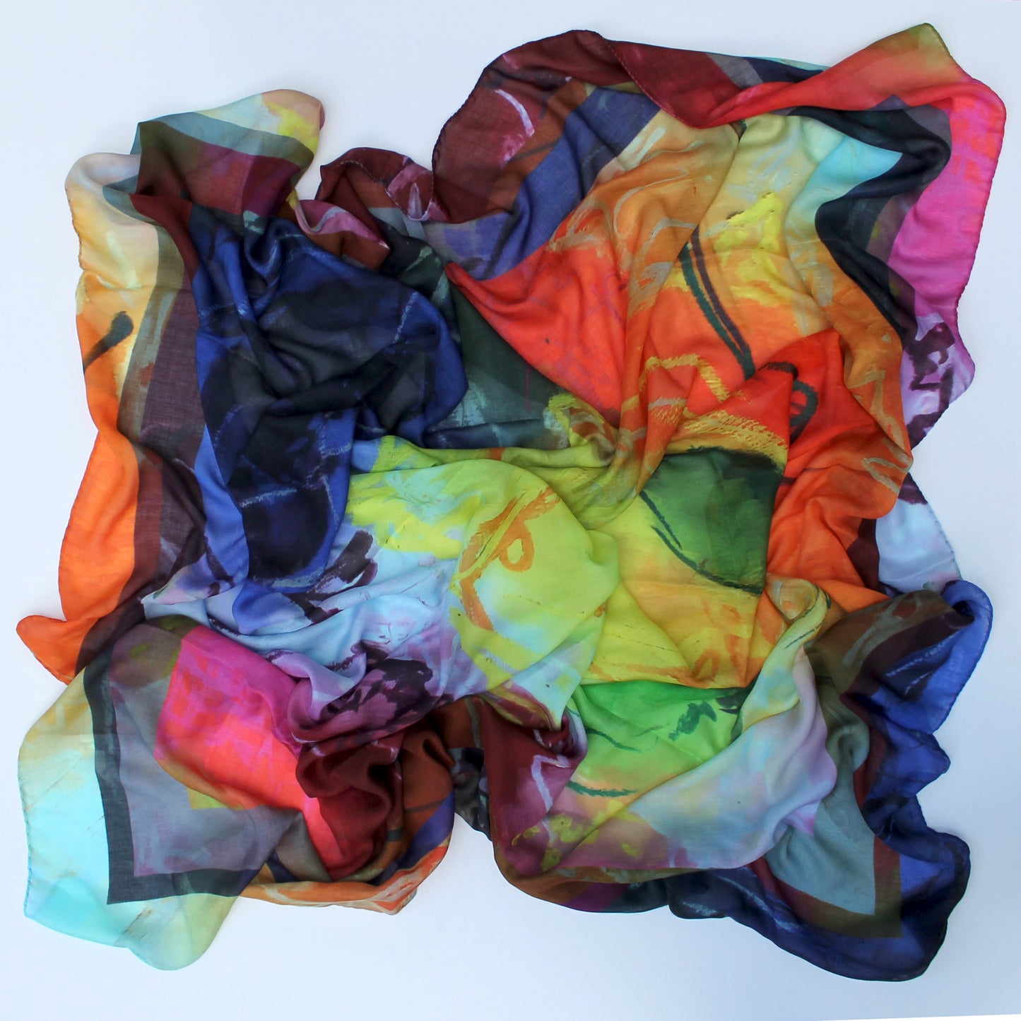 Abstract Floral 7 Trekking Scarf