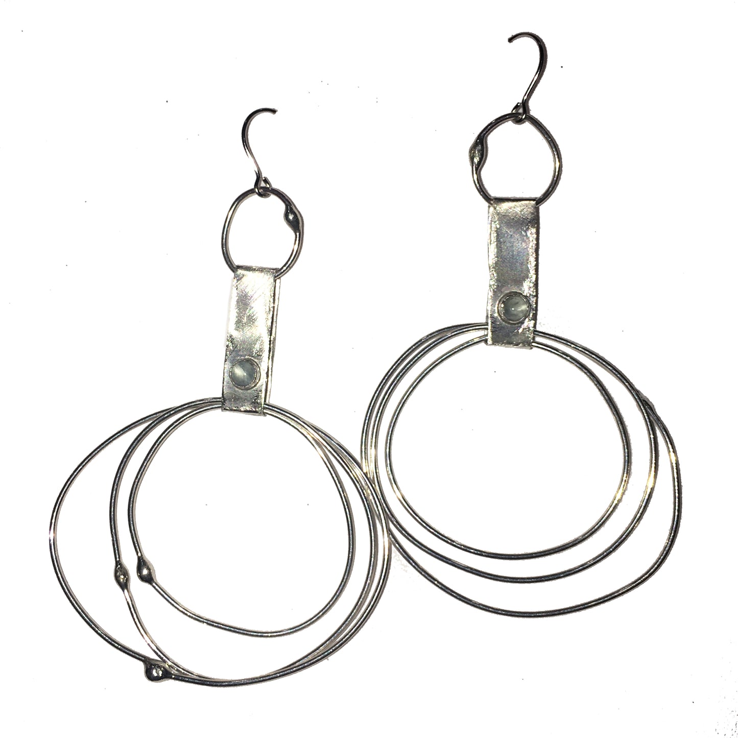 Bright Sterling and Aquamarine Dangle #1