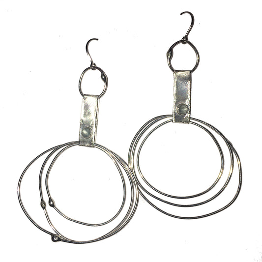Bright Sterling and Aquamarine Dangle #1