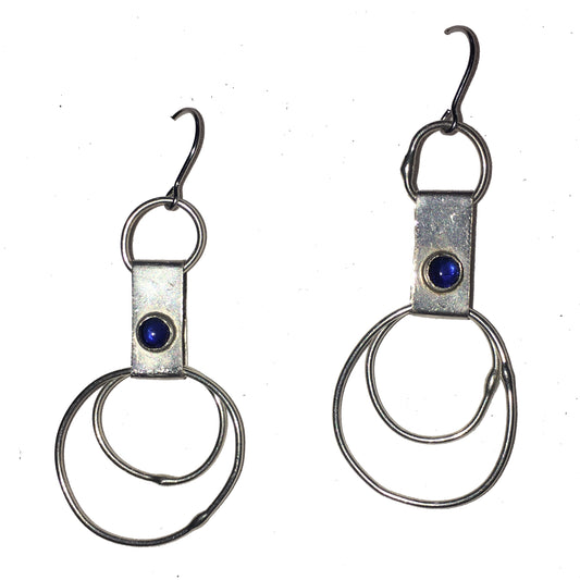 Bright Sterling and Sapphire Dangle #1