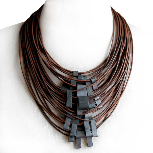 Organica Leather Necklace No.11 _ Mocha