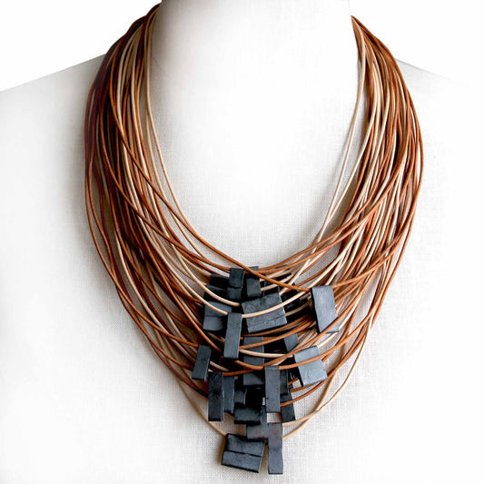 Organica Leather Necklace No.11 _ Natural