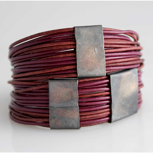 Organica Leather Wrap Bracelet No.03 _ Berry