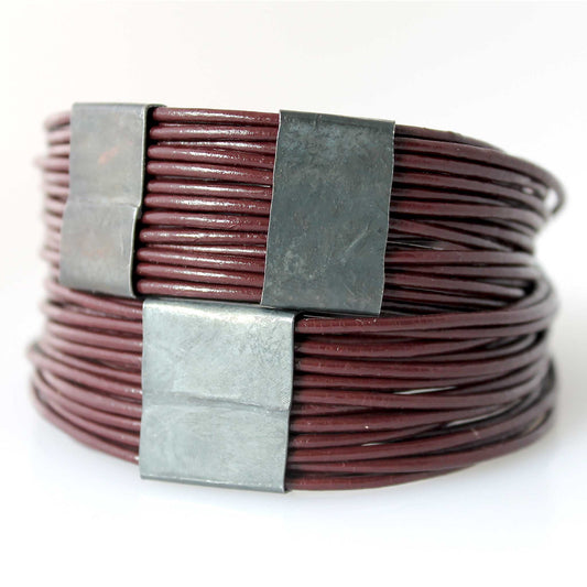 Organica Leather Wrap Bracelet No.03 _ Merlot