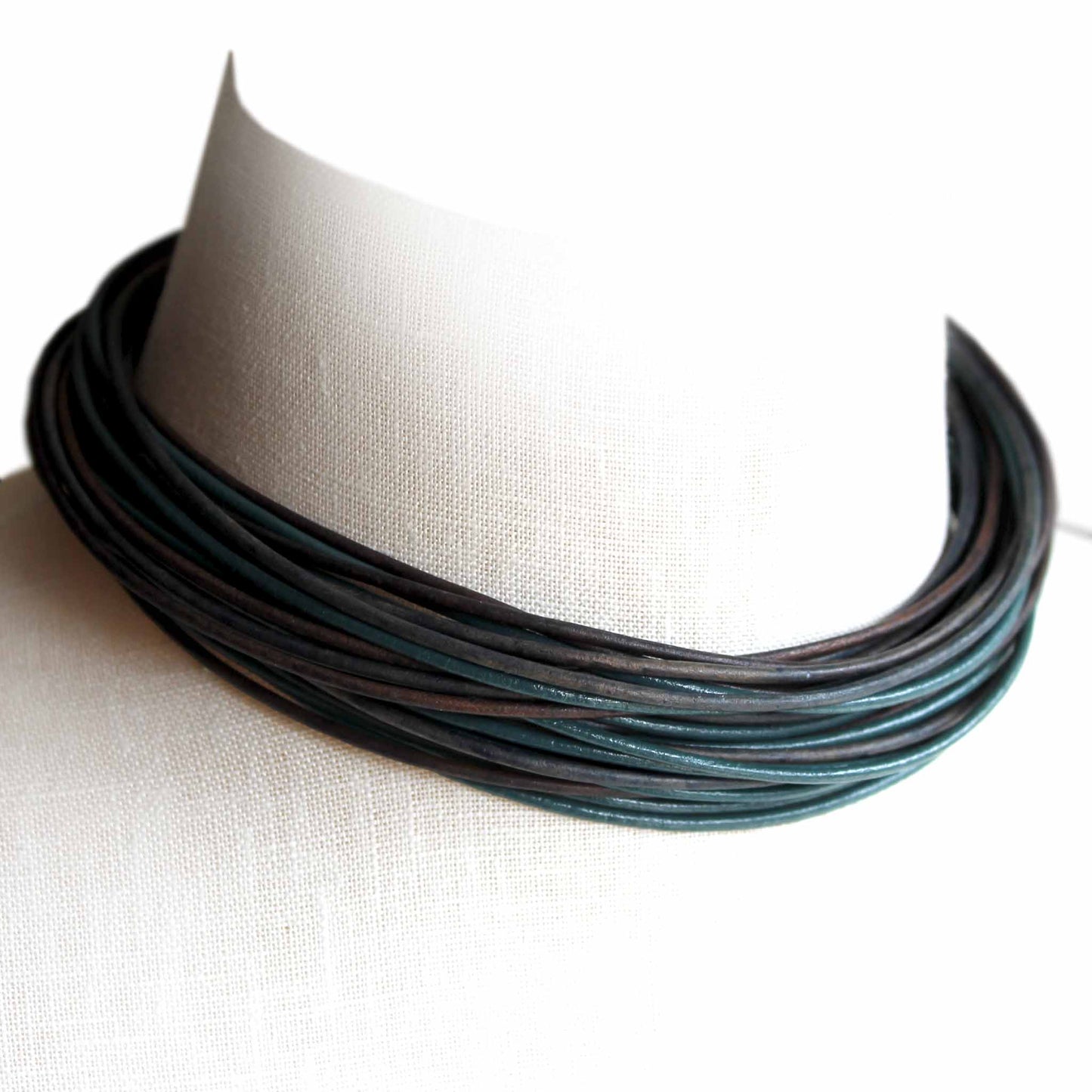 Organica Leather Wrap Bracelet No.07 _ Pacific Blue